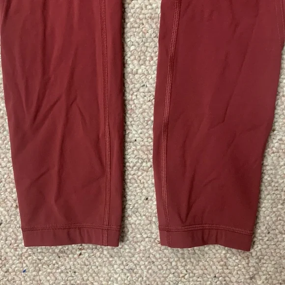 Lululemon Burgundy Leggings Size 4 - Picture 3 of 7